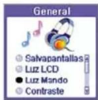 General Salvapantallas Luz LCD Luz Mando Contraste