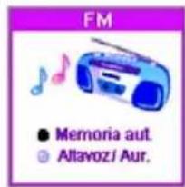 FM ● Memoria aut. ● Altavozí Aur.