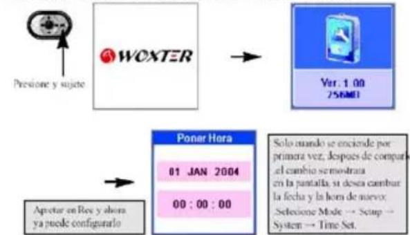 WOXTER I-Move 600 ST Color - Configurar la hora - 1
