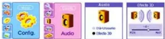 Config. Audio Audio EQ-Username Effecto 3D Efecto 3D