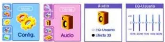 Config. Audio Audio EQ-Username ● Effecto 3D EQ-Username