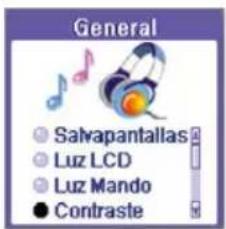 General Salvapantallas Luz LCD Luz Mando Contraste
