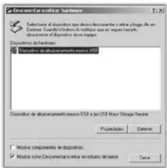 Disconnection Hardware Código de disconnection que deve documentar a extra pluga de en Desires. Cuando Windows is not useful que se segue hardware. disconnection de disconnection via USB Disconnection de disconnection via USB to the USB Mass Storage Device Properties... Controls Moste componentes de disconnection Moste como Disconnection device in stores displayed Cancel