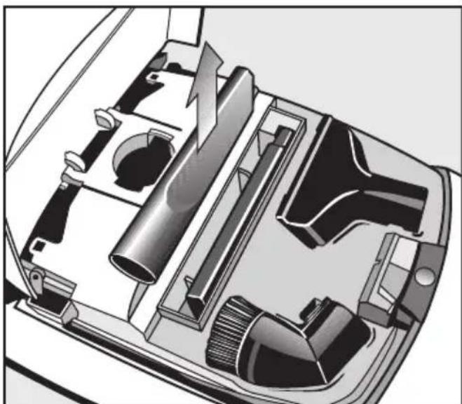 MIELE S 548 - Compartimento de accesorios de la serie S 600 - S 648 - 1