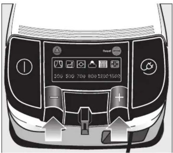 MIELE S 548 - Teclas selectoras de potencia + / - - 1
