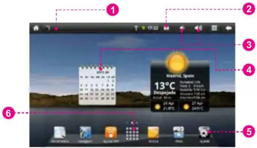 AIRIS OnePAD 700 TAB700 - Pantalla de Inicio - 1