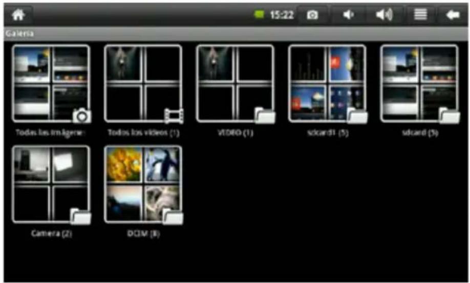 Galería Todos los imágenes Todos los vídeos (1) VIDEO (1) sdcard1 (5) sdcard (5) Camera (2) DCIM (8)