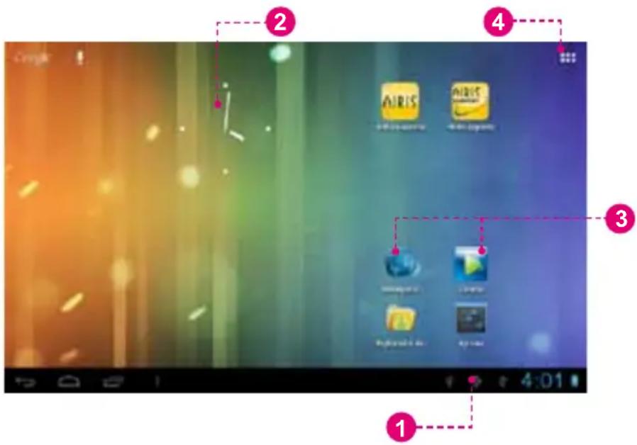 AIRIS OnePAD 90 TAB09 - Pantalla de Inicio - 1