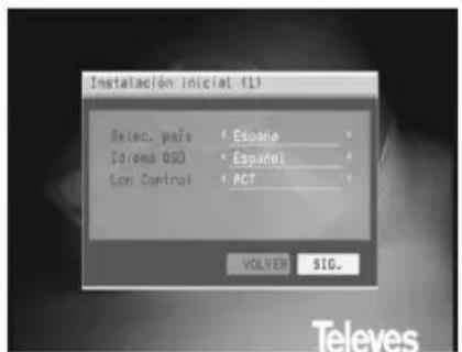 TELEVES 7141 - 6.1.- Primera Instalación después del encendido - 2