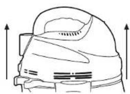 Line drawing of a mechanical component with upward arrows indicating motion or force (no text or symbols)