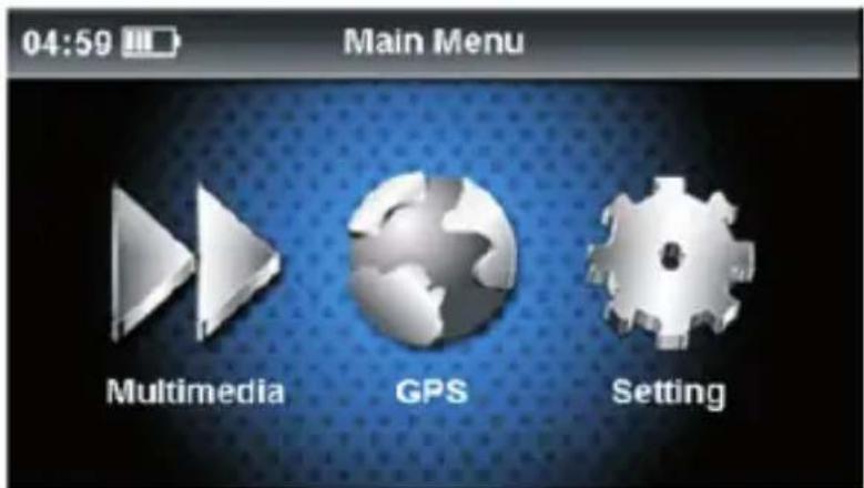 04:59 Main Menu Multimedia GPS Setting