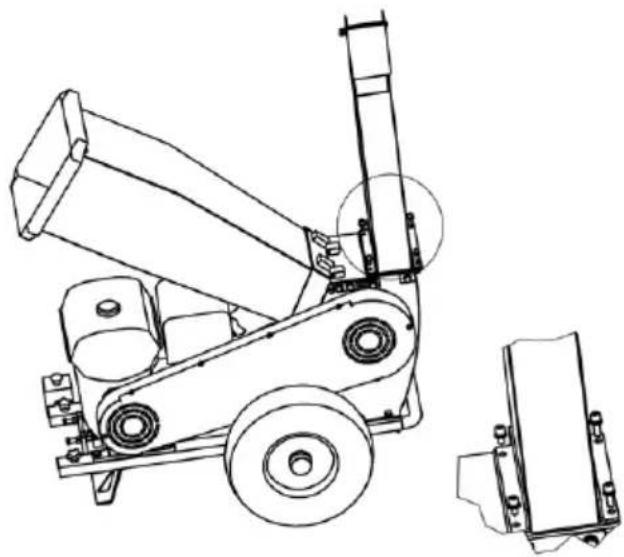 GARLAND Chipper 1280 G - MONTAJE DEL TUBO DE SALIDA - 1