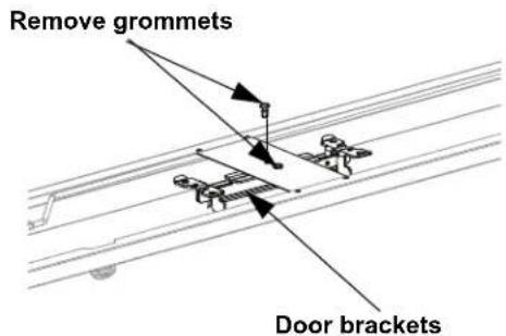 Remove grommets Door brackets