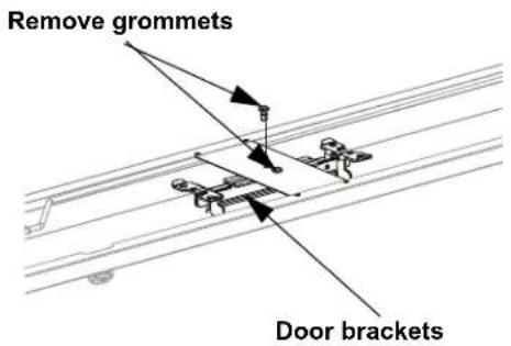 Remove grommets Door brackets