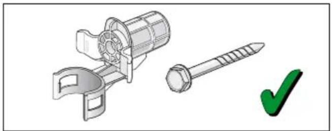 Illustration of a mechanical assembly with a screw, nut, and checkmark (no text or symbols).