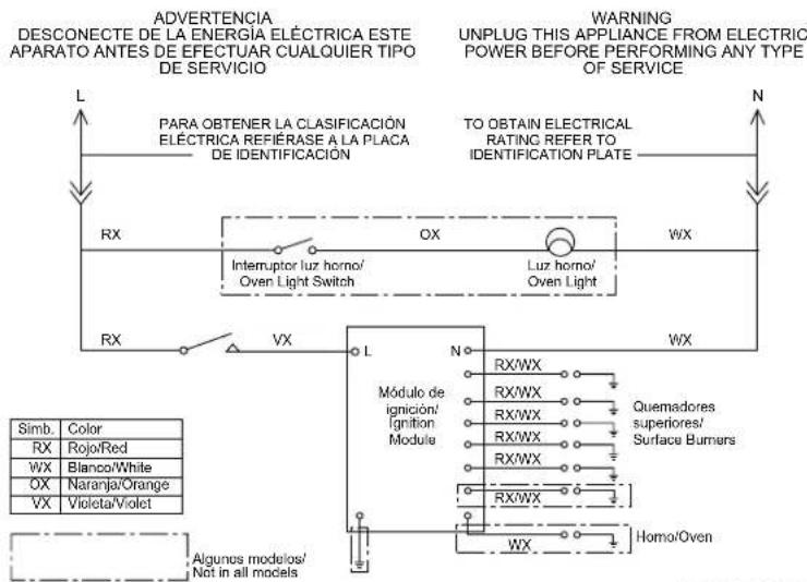 Mabe MA07630CI - Diagrama eléctrico - 1