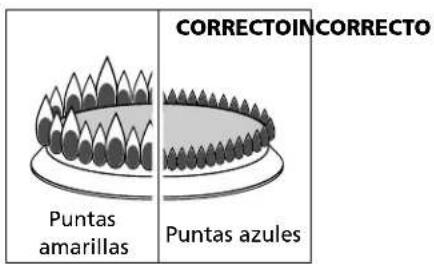 CORRECTOINCORRECTO Puntas amarillas Puntas azules