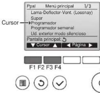 MITSUBISHI GPLZS-100VBAS - Navegación por el Menú principal - 1