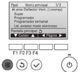MITSUBISHI GPLZS-100VBAS - Navegación por el Menú principal - 1