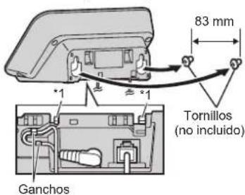 83 mm Tornillos (no incluido) Ganchos