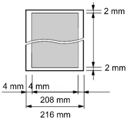 2 mm 2 mm 4 mm 4 mm 208 mm 216 mm
