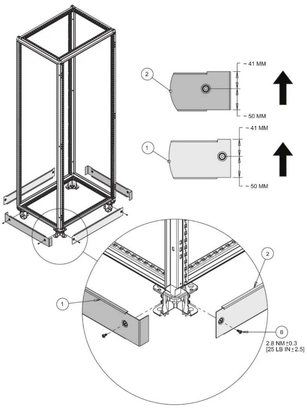 2 ~ 41 MM ~ 50 MM 1 ~ 41 MM ~ 50 MM 2 1 6 2.8 NM ±0.3 [25 LB IN ±2.5]