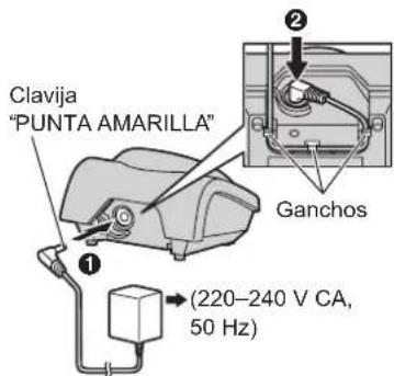 Clavija "PUNTA AMARILLA" Ganchos (220-240 V CA, 50 Hz)