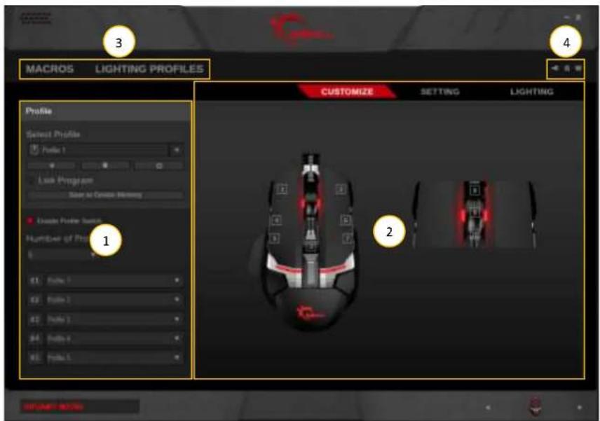 MACROS LIGHTING PROFILES Profile Select Profile Profile 1 Lock Program Saw to Custom Memory Disable Profile Switch Number of Pro 1 2 CUSTOMIZE SETTING LIGHTING 3 4 5 6 7 8 9 10 11 12 13 14 15 16 17 18 19 20 21 22 23 24 25 26 27 28 29 30 31 32 33 34 35 36 37 38 39 40 41 42 43 44 45 46 47 48 49 50 51 52 53 54 55 56 57 58 59 60 61 62 63 64 65 66 67 68 69 70 71 72 73 74 75 76 77 78 79 80