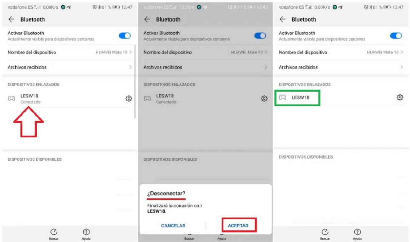 vodafone ES®. Will 0,00K/s 第61 % 12:47 Bluetooth Activar Bluetooth Actualmente visible para dispositivos cercanos Nombre del dispositivo HUAWEI Mate 10 > Archivos recibidos > DISPOSITIVOS ENLAZADOS LESW18 Conectado DISPOSITIVOS DISPONIBLES DisPOSITIVOS DISPONIBLES ¿Desconectar? Finalizará la conexión con LESW18. CANCELAR ACEPTAR Buscar Ayuda vodafone ES®. Will 0,00K/s 第61 % 12:47 Bluetooth Activar Bluetooth Actualmente visible para dispositivos cercanos Nombre del dispositivo HUAWEI Mate 10 > Archivos recibidos > DISPOSITIVOS ENLAZADOS LESW18 DISPOSITIVOS DISPONIBLES Dispositiva Disponibles Dispositiva Disponibles Dispositiva Disponibles Dispositiva Disponibles Dispositiva Disponibles Dispositiva Disponibles Dispositiva Disponibles Dispositiva Disponibles Dispositiva Disponibles Dispositiva Disponibles Dispositiva Disponibles Dispositiva Disponibles Dispositiva Disponibles Dispositiva Disponibles Dispositiva Disponibles Deselectar?