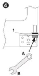 RCA 10SBSB - En caso de que la puerta del refrigerador quede más baja que la puerta del congelador... - 4