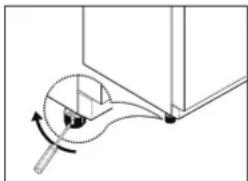 RCA 10SBSB - En caso de que la puerta del congelador quede más baja que la puerta del refrigerador... - 1