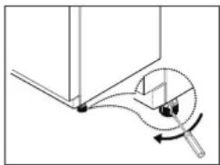 RCA 10SBSB - En caso de que la puerta del refrigerador quede más baja que la puerta del congelador... - 1
