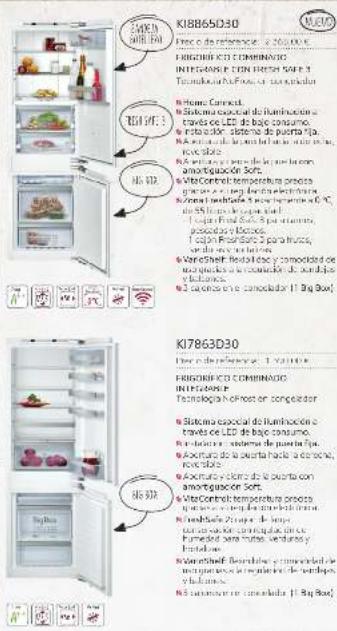 NEFF C17MS22H0 - FRIGORÍFICOS COMBINADOS INTEGRABLES - 1