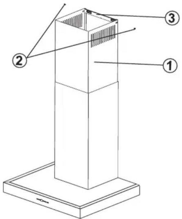 SVAN SVCT6652 - HOJAS DE LA CHIMENEA DE SALIDA DE HUMOS DE MONTAJE - 1
