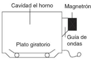 Cavidad el horno Magnetrón Plato giratorio Guía de ondas