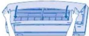 PANASONIC CS-E21LKEW - Затваряне на предния панел - 1