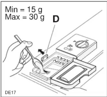Min = 15 g Max = 30 g D DE17