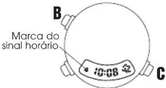B Marca do sinal horário 10:08 C