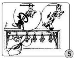 Diagram illustrating a mechanical or electrical setup with labeled components and directional arrows, likely for electronics or circuitry.