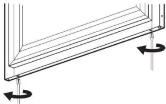 ELECTROLUX EUP23900X - Instruções de montagem do compensador na parte inferior da porta - 1
