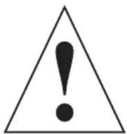 Warning symbol image with exclamation mark inside triangle