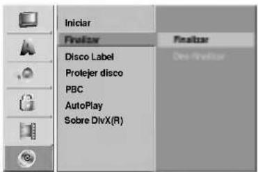 Iniciar Finalizer Disco Label Prolejer disco PBC AutoPlay Sobre DivX(R)