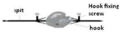 spit Hook fixing screw hook