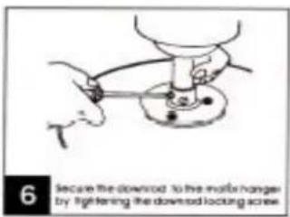 6 Secure the download to the motor hanger by lightning the down-od locking screw