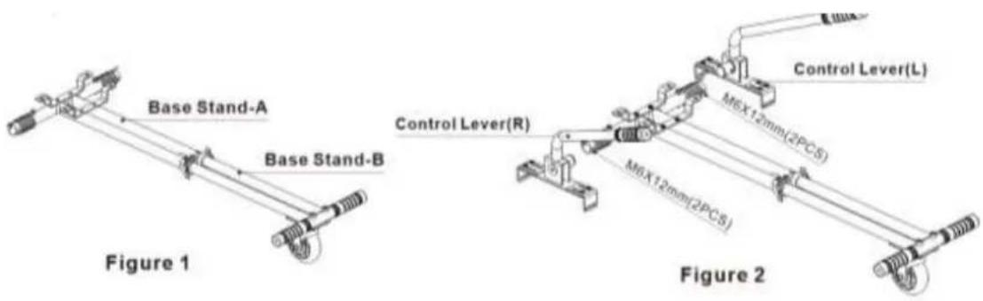 Base Stand-A Base Stand-B Figure 1 Control Lever(R) M6X12mm(2PCS) M6X12mm(2PCS) Control Lever(L) Figure 2