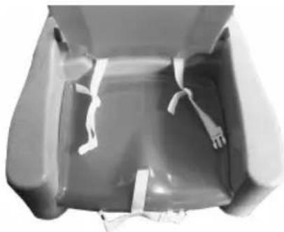 Joycare Ghiottone JC-1224 - NE SÉCURISEZ PAS L'ENFANT AU RÉHAUSSEUR AVEC LES SANGLES PRÉVUES, AVANT D'AVOIR SOLIDEMENT FIXÉ LE SIÈGE ENFANT À LA CHAISE - 1