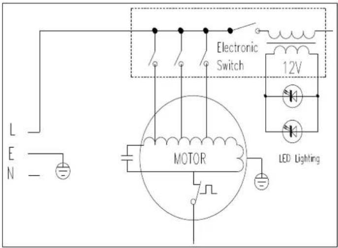Electronic Switch 12V LED Lighting MOTOR L E N -