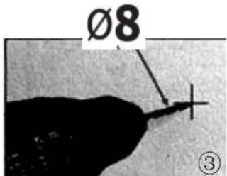 Ø8 ③