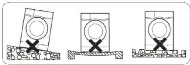 FAGOR 3FE-8612X - Position and level the washing machine - 1