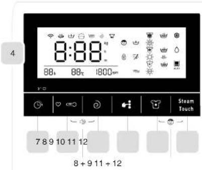 8:88 88, 88, 1800 Steam Touch 7 8 9 10 11 12 8 + 9 11 + 12